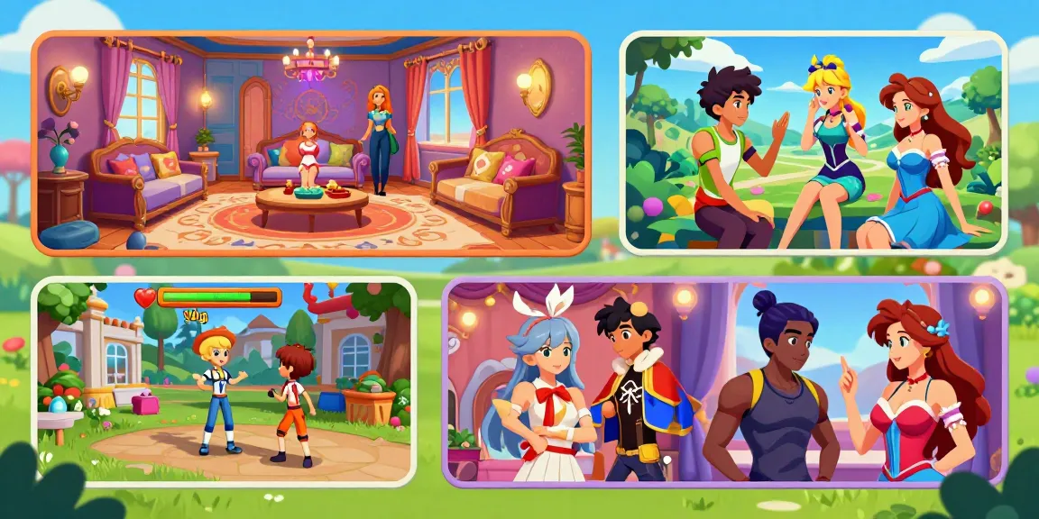 Engaging scene of players enjoying free mobile hentai games in a vibrant virtual harem.