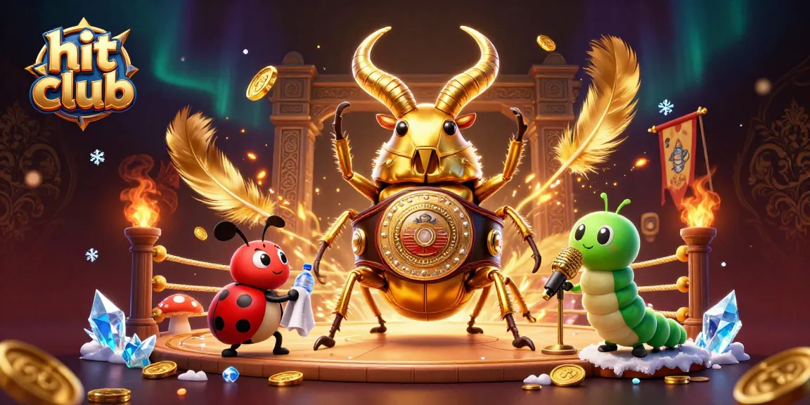 Experience thrilling gaming action with Hit Club, showcasing the unique betting arena and vibrant characters.