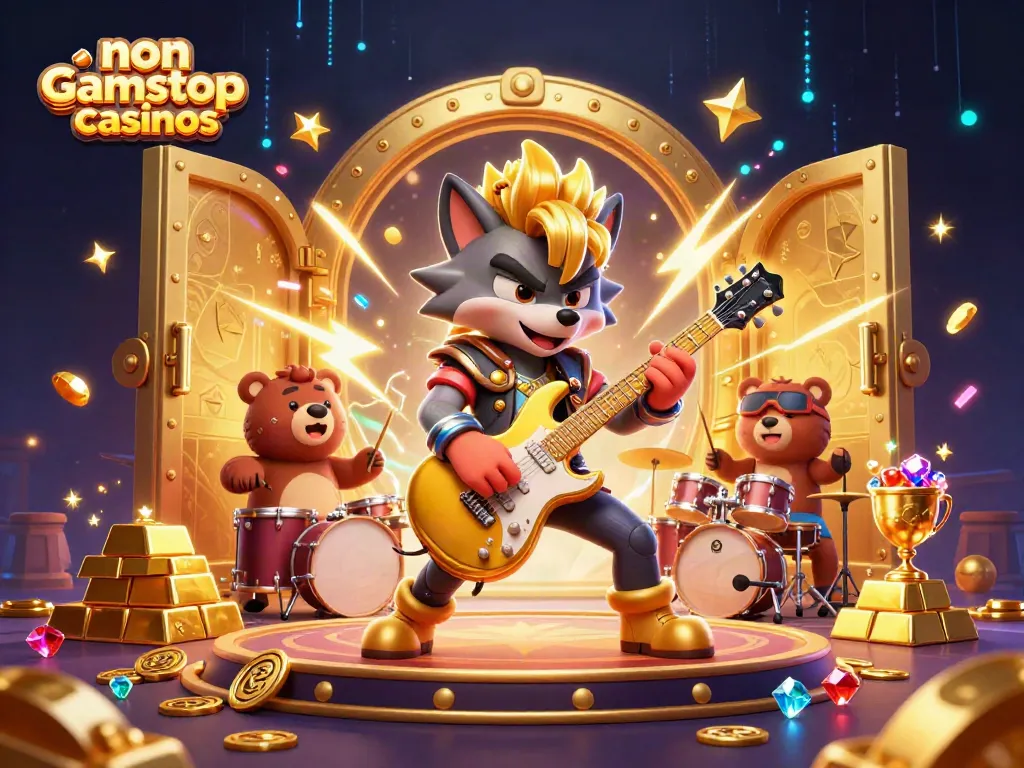 Experience energetic performances at non gamstop casinos with vibrant casino illustration