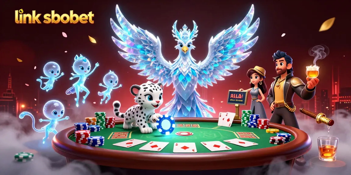 Experience exciting gaming action with link sbobet featuring vibrant characters and casino elements.