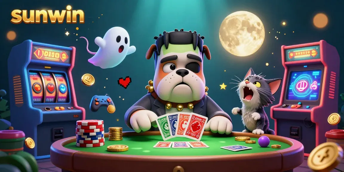 Experience thrilling gameplay at Sunwin with a vibrant scene of casino characters and dynamic game elements.